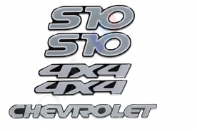 Kit Emblema S10 4x4 Chevrolet Resinado 2001/2003 5 Peças