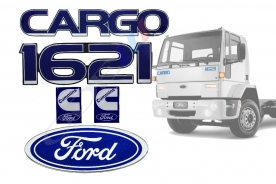 Kit Emblema Cargo 1621 Resinado 5 Peças