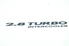 Emblema '2.8 Turbo Intercooler' S10 Blazer 03/... Preto