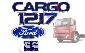 Kit Emblema Cargo 1217 Cummins Resinado 5 Peças