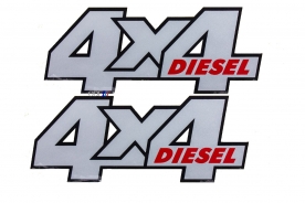 Emblema '4x4 Diesel' Troller 01/08 (X Prata)
