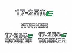 Kit Emblema Vw  17-250 Eletronic Worker 4 Peças (Dianteiro e Lateral)