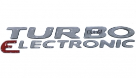 Emblema 'Turbo Eletronic' S10 05/... Prata