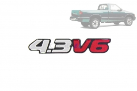 Emblema S10 4.3 V6  Blazer Prata