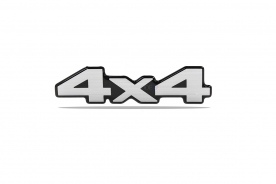 Emblema '4x4' L200 Sport Prata (Resinado)