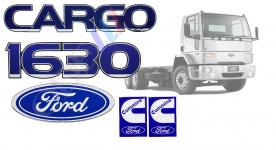 Kit Emblema Cargo 1630 Cummins Resinado  5 Peças