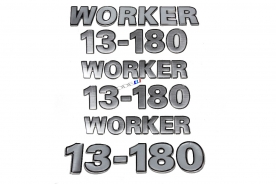 Kit Emblema Vw 13-180 Worker Resinado 4 Peças