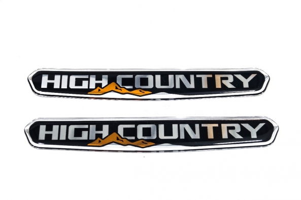 Emblema 'High Country' S10 Cromado Lateral (Par)  (Resinado)