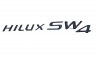 Emblema 'Hilux Sw4' Resinado Aplicação Overbumper  (Preto)