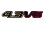 Emblema '4.3 V6' S10 Blazer Ouro